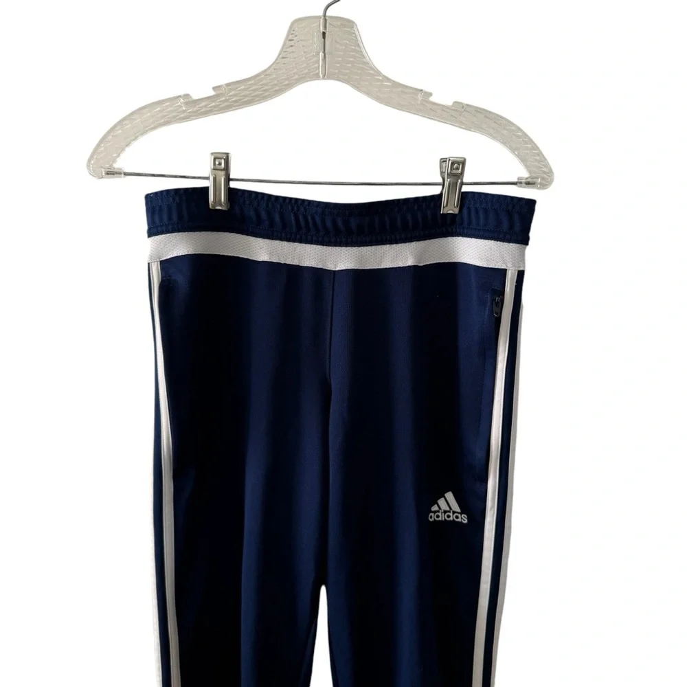 Adidas Training Track Pants Youth Boy Girl Size Small Navy Blue and White - Picture 3 of 14